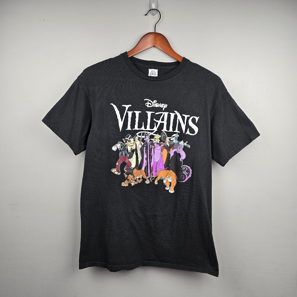 Disney Villains Grapic Tee‎ Shirt Short Sleeve Black Women Sz M Themepark Travel